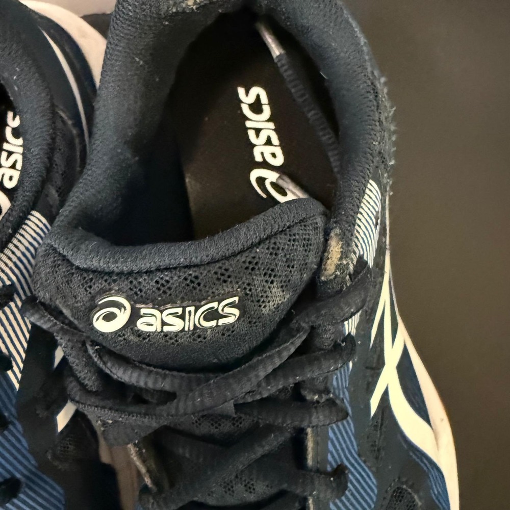 Asics Upcourt 5 Mens Navy Blue White Gum Sole Volleyball Shoes Sneakers Size 6.5 - Picture 15 of 16